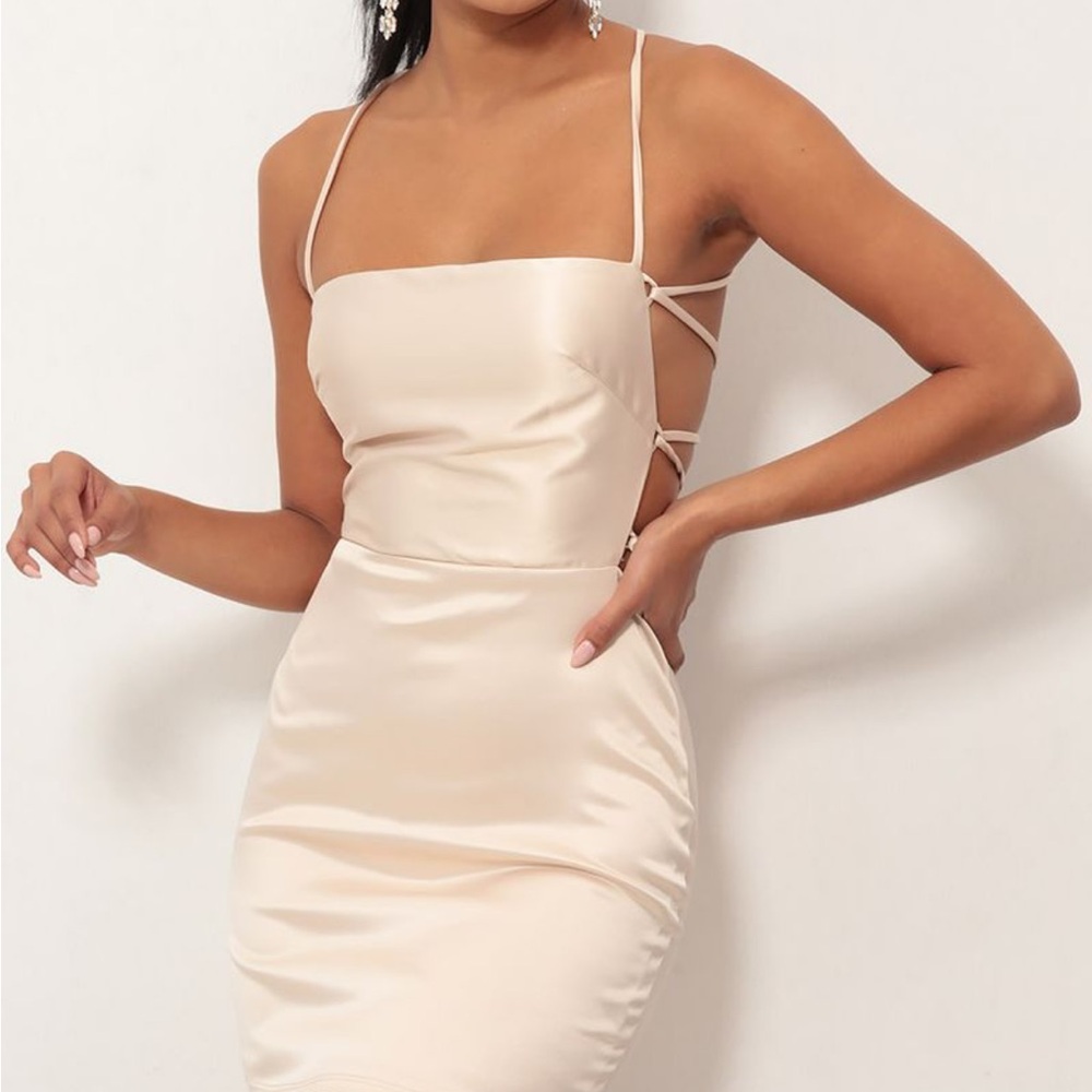 (2/$20) Lucy in the sky Cream Strappy Dress